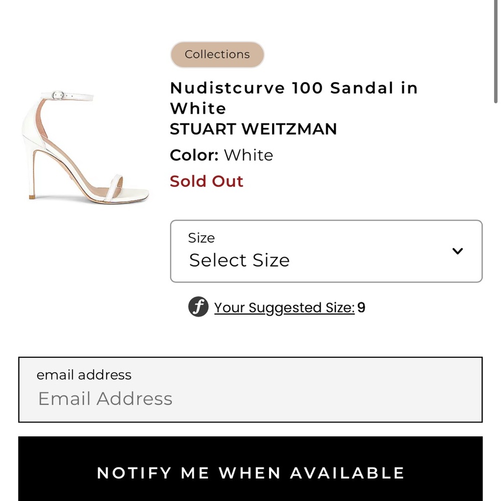Stuart Weitzman nudistcurve 100 sandal
